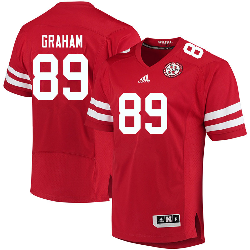 Women #89 Jamin Graham Nebraska Cornhuskers College Football Jerseys Sale-Red